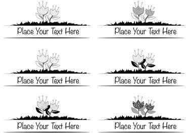 Siyah ve beyaz simgelerinin vektör çizimleri