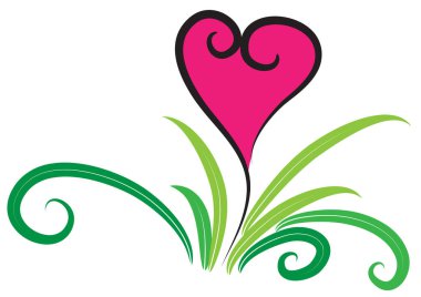 Bir kalbin vektör illüstrasyonu