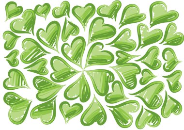 Güzel dekoratif kalp koleksiyonu, aşk konsepti 