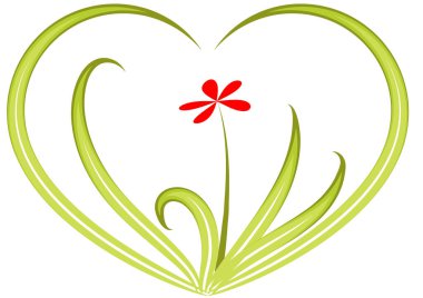 Çiçekli kalp şekli