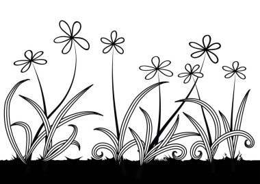 Çiçek arkaplanının vektör çizimi