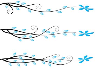 Beyaz arkaplanda çiçek elementlerinin vektör kümesi 