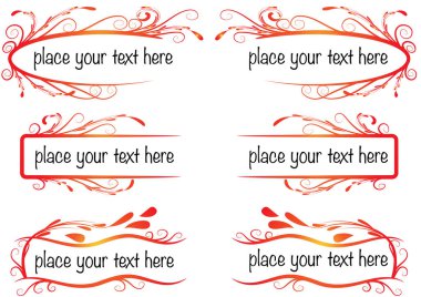 kaligrafik tasarım elementlerinin vektör kümesi