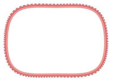 Ayna resmi olan dekoratif çerçeve.