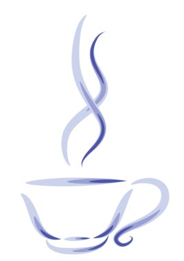 Bir fincan kahvenin vektör çizimi