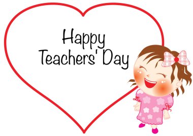 Sevgililer günün kutlu olsun. Güzel bir karikatür kızı ve kalbi var.