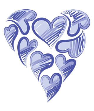 Bir kalbin vektör illüstrasyonu