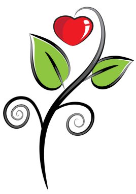 Bir kalbin vektör illüstrasyonu