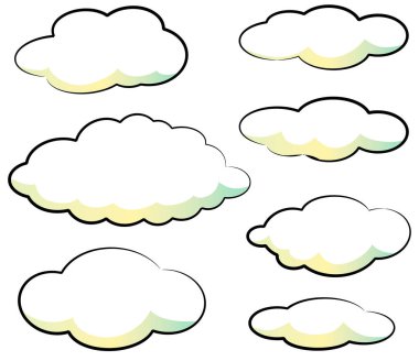 vektör bulutları simgeleri kümesi