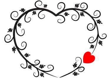 Bir kalbin vektör illüstrasyonu