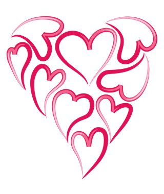 Bir kalbin vektör illüstrasyonu