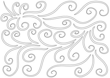 Siyah ve beyaz çiçek desenlerinin vektör çizimi