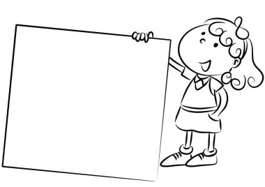 Boş bir okul yönetim kurulunun karikatür çizimi