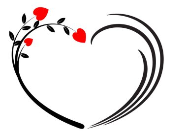 Bir kalbin vektör illüstrasyonu