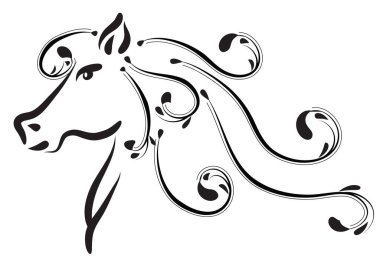 Bir atın vektör illüstrasyonu