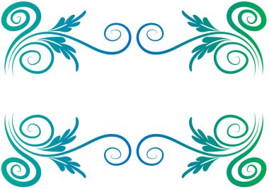 Çiçek süslemesinin vektör çizimi