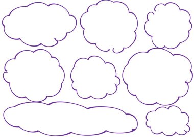 vektör karalama bulutları kümesi