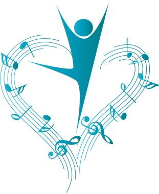 Müzik notalarının vektör çizimi