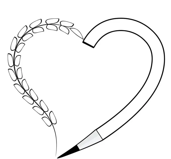 Значок Серця Чорному Стилі Ізольовано Білому Тлі Любовний Символ Векторна — стоковий вектор