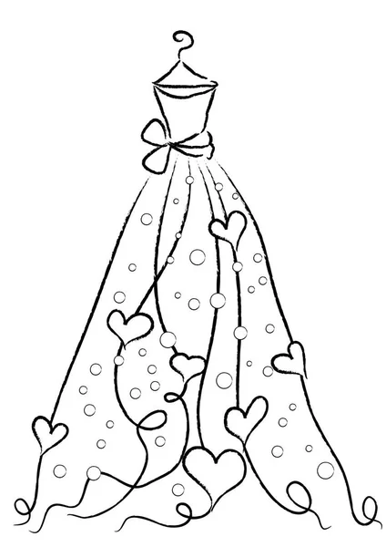 プリンセスドレスのベクトルイラスト — ストックベクタ