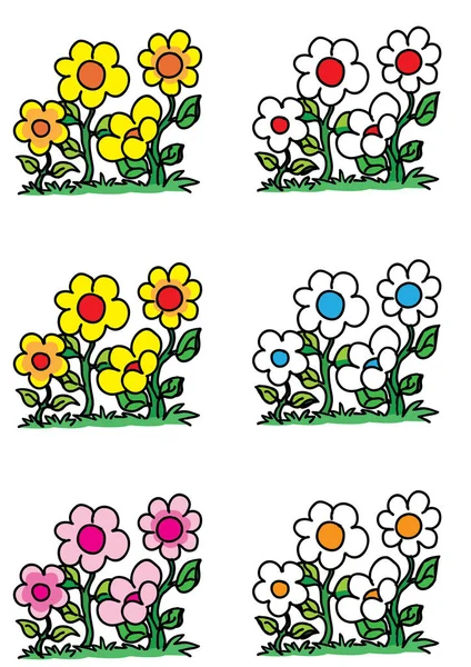Conjunto Elementos Florales Vector — Archivo Imágenes Vectoriales