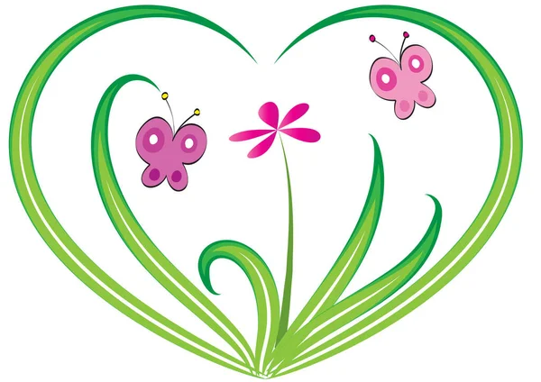 Beyaz arkaplanda bir kalbin vektör illüstrasyonu 