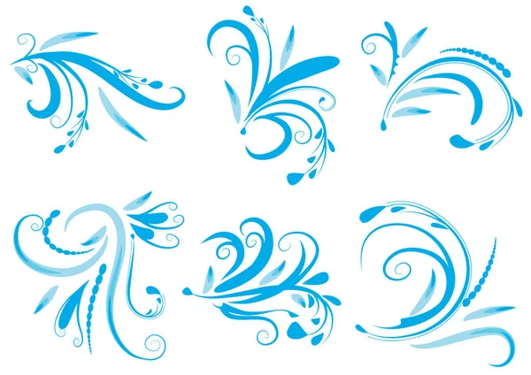 Abstrait Fond Floral Bleu — Image vectorielle