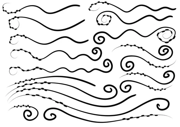 Siyah vektör dekoratif elementler kümesi