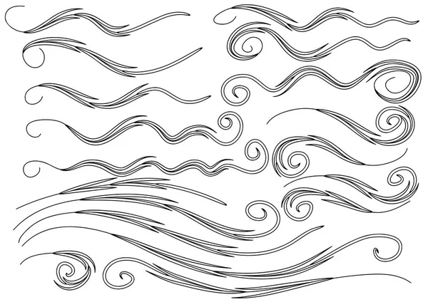 vektör soyut dalgalar kümesi