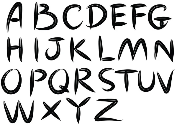 Jeu Vectoriel Alphabet Noir — Image vectorielle