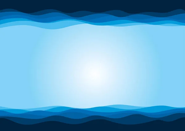 抽象的な青い波背景 — ストックベクタ