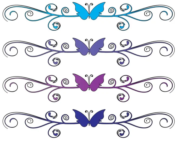 Ilustración Vectorial Una Mariposa — Archivo Imágenes Vectoriales