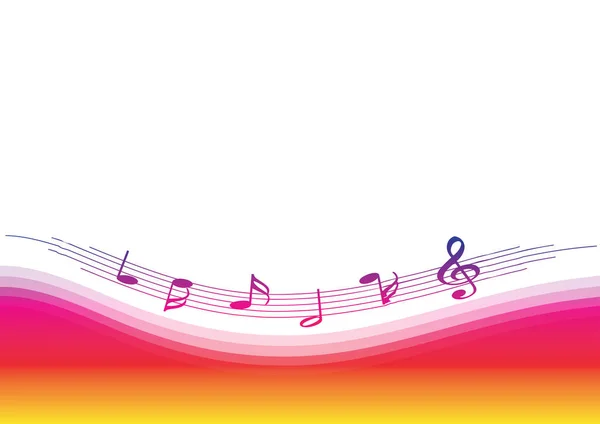 Vector Illustration Musical Background Music Notes — Stock Vector