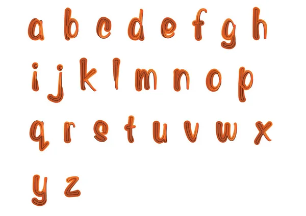 Κινούμενα Σχέδια Διακοσμητικά Αλφάβητο Απομονώνονται Λευκό Φόντο Διανυσματική Απεικόνιση — Διανυσματικό Αρχείο