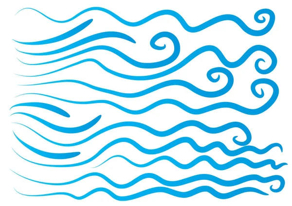 Αφηρημένα Κύματα Φόντο Εικονογράφηση Διανύσματος — Διανυσματικό Αρχείο