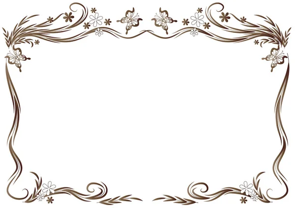 Çiçek çerçevesinin vektör illüstrasyonuName
