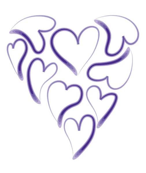 Λογότυπο Καρδιάς Διανυσματικές Καρδιές Λευκό Φόντο — Διανυσματικό Αρχείο