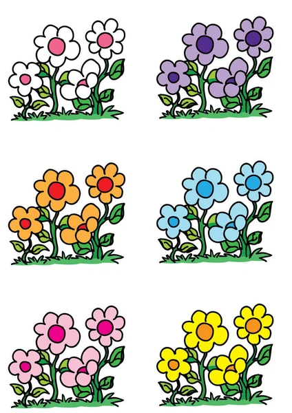 Conjunto Elementos Florales Vectoriales Para Diseño — Archivo Imágenes Vectoriales