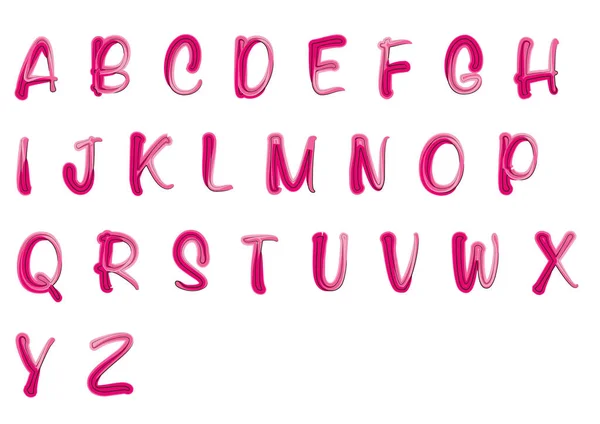 Alphabet Décoratif Dessin Animé Isolé Sur Fond Blanc Illustration Vectorielle — Image vectorielle