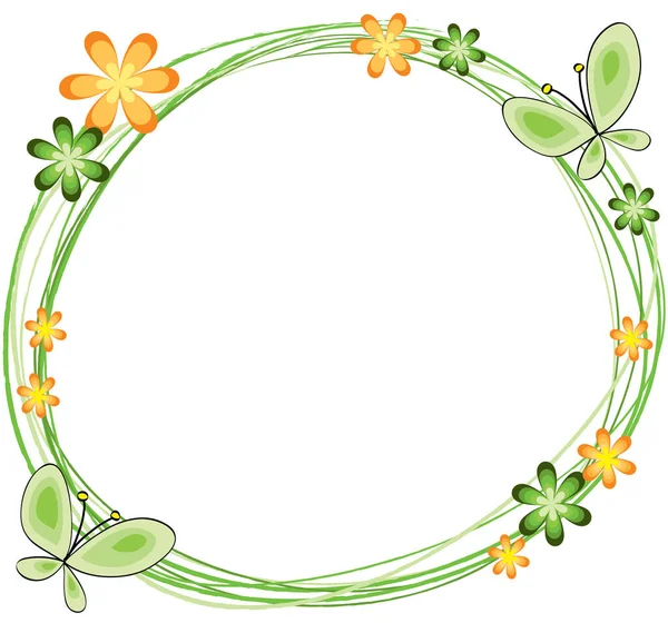 Metin için çiçekli çerçeve ve yer