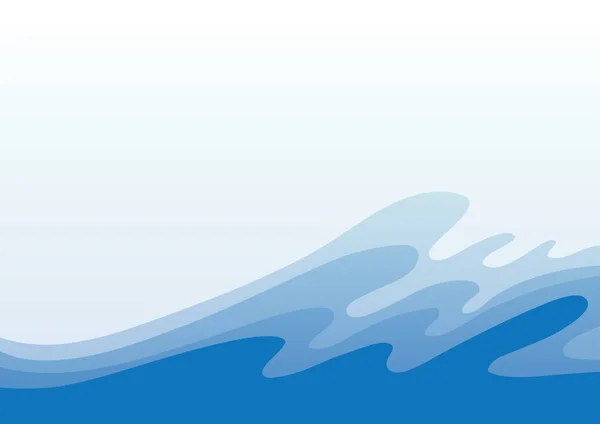 Ilustración Vectorial Ondas Azules — Vector de stock