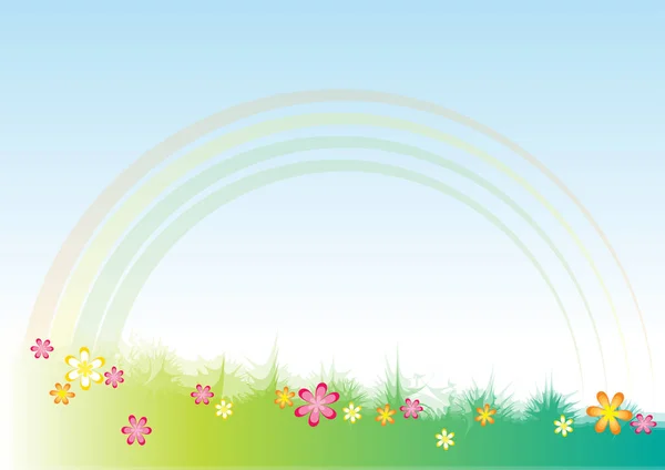 Vector Illustration Spring Background — Stock Vector