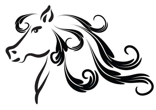 Horse Head Silhouette Vector — Stock Vector