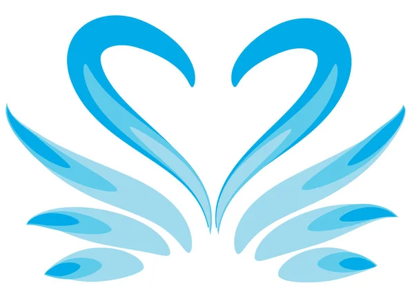 Vector Illustration Blue Heart — Stock Vector