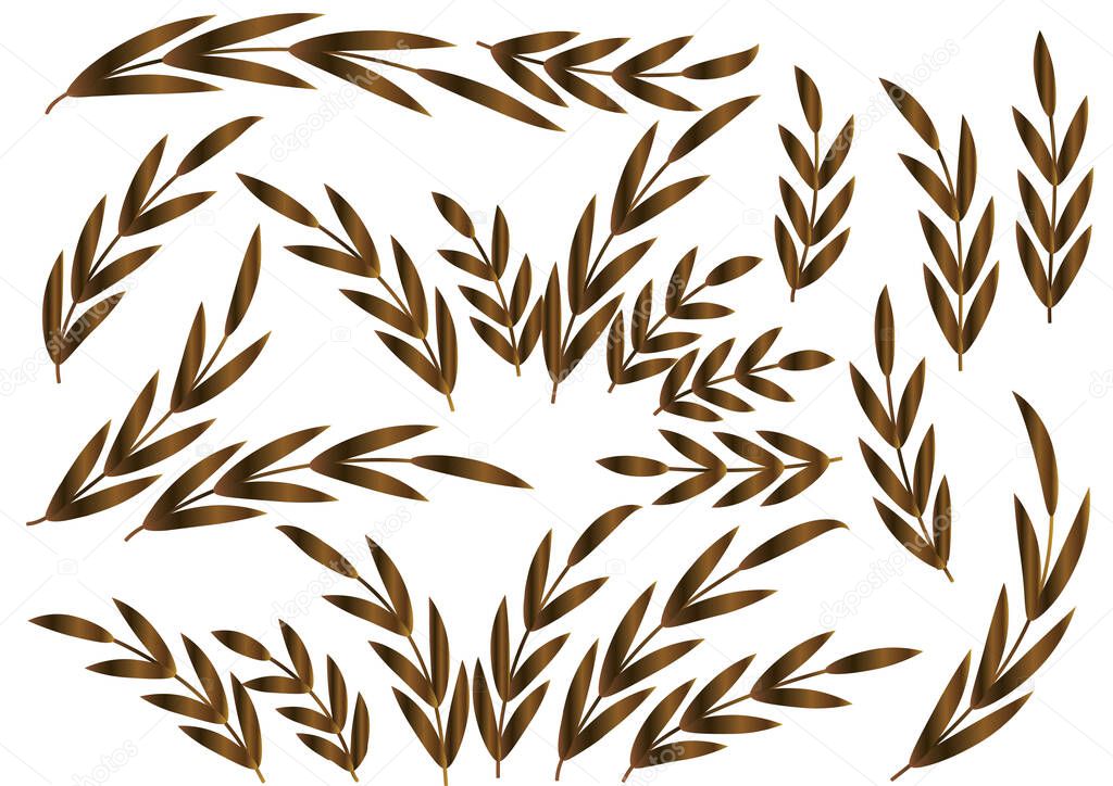 wheat vector pattern with ears of barley