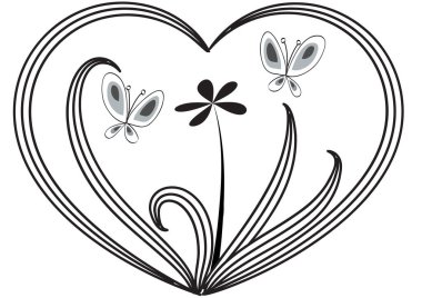 Bir kalbin vektör illüstrasyonu