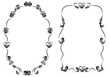 Çiçek çerçevesinin vektör illüstrasyonuName