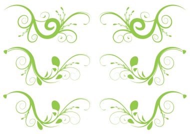 Çiçek elementlerinin vektör kümesi