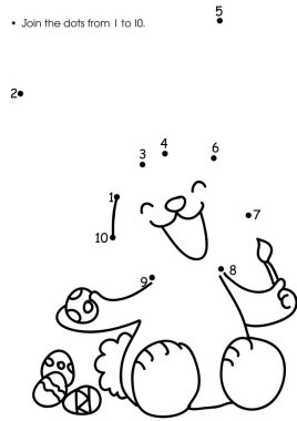 Çocuklar için boyama kitabı. tavşan vektör çizimi