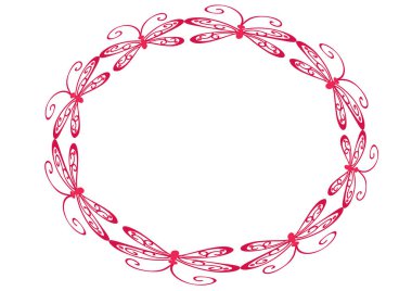 Beyaz arkaplandaki bir çerçevenin vektör çizimi 